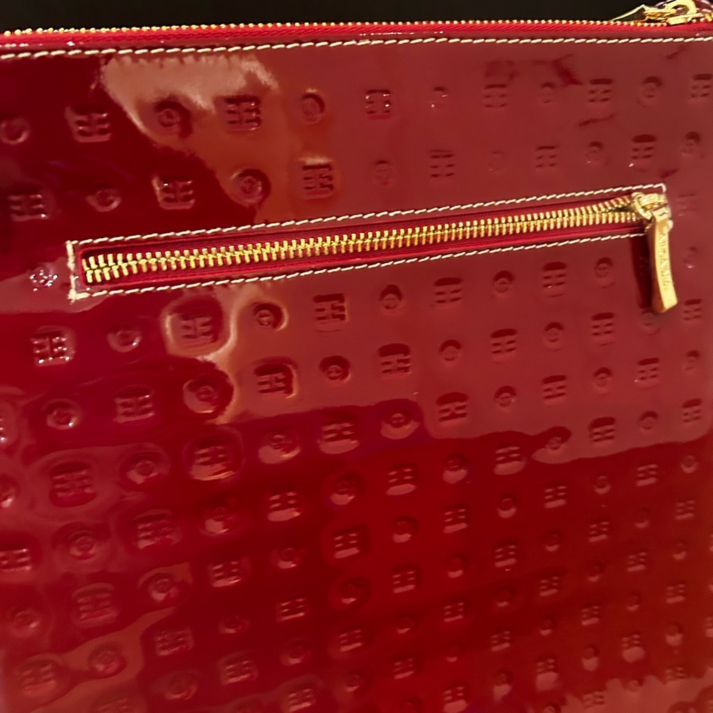🇮🇹 MINT CONDITION ARCADIA BAG! 🇮🇹 GORGEOUS RED PATENT EMBOSSED BAG - Picture 2 of 11